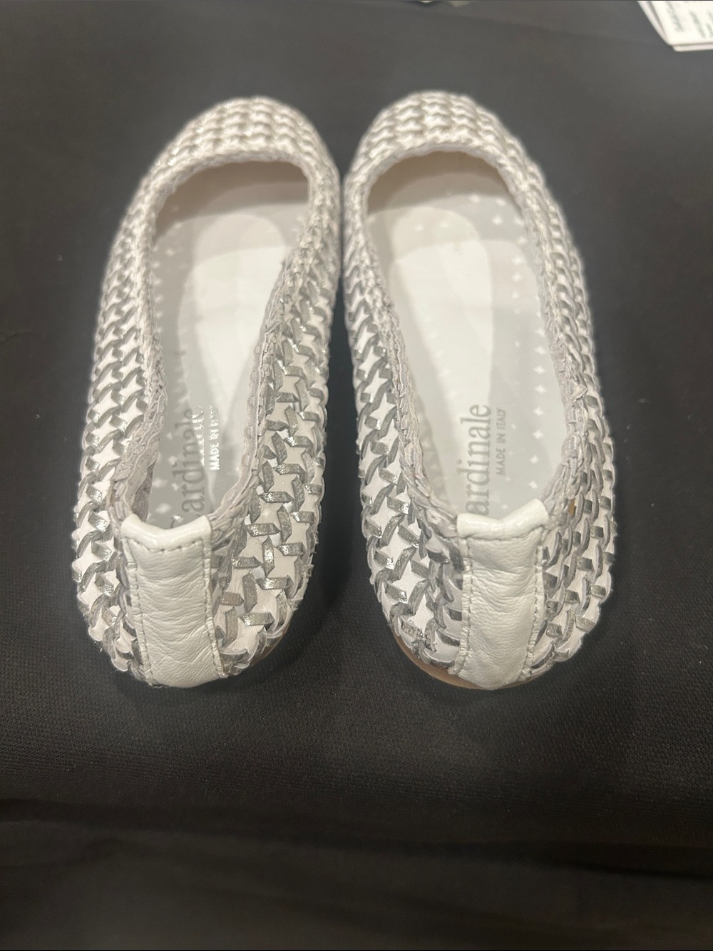 White Woven Ballet Flats - Women's Casual Slip-On - Picture 4 of 6